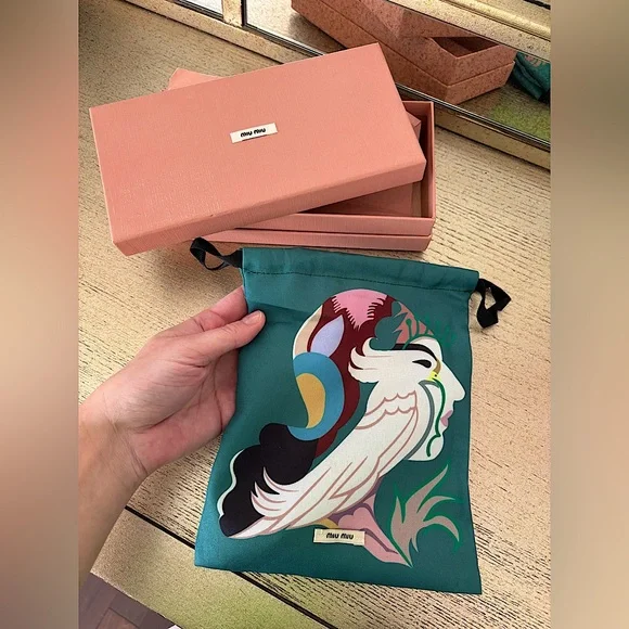 Miu Miu Leather Keychain Trick in Cognac/Mango Braided With Snap-Hook Logo - Picture 3 of 15